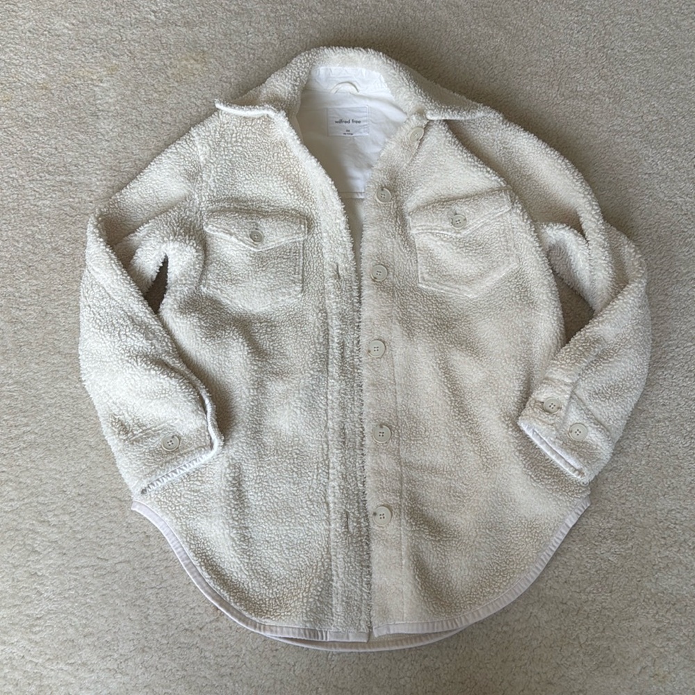 Aritzia Wilfred 2XS Sherpa fleece lined ganna jacket